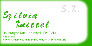 szilvia knittel business card